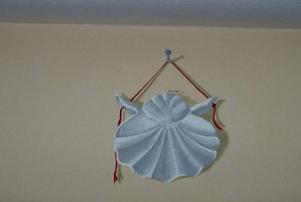 Decorazione muro conchiglia